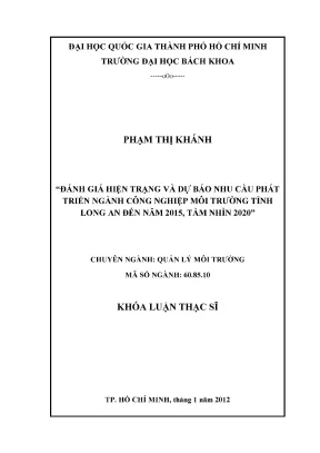 Đánh giá và dự báo phát triển ngành công nghiệp môi 