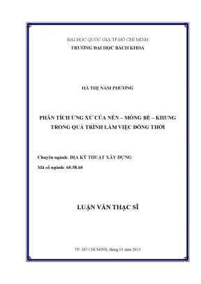 Phân Tích Ứng Xử Nền Móng Bè Khung Trong Địa Kỹ Thuật