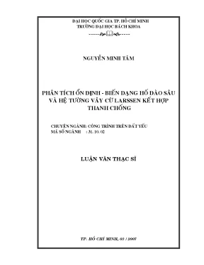 Phân Tích Ổn Định Biến Dạng Hố Đào Sâu và Hệ Tường Vây 