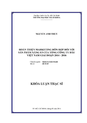 Nâng cao marketing hỗn hợp cho sản phẩm xăng E5 của Tổng