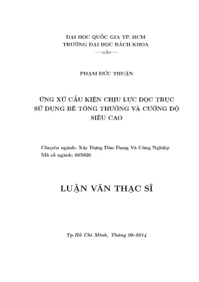 Nghiên cứu ứng xử cấu kiện chịu lực dọc trục với bê tông 
