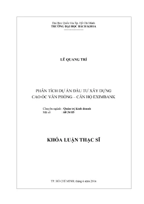 Phân Tích Dự Án Đầu Tư Xây Dựng Cao Ốc Văn Phòng Eximbank