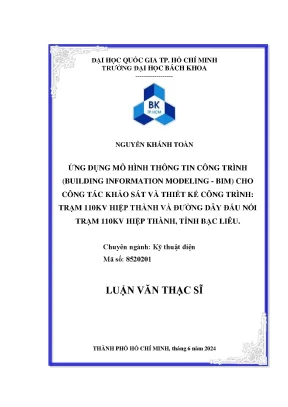 Ứng dụng BIM trong khảo sát và thiết kế trạm 110kV Hiệp