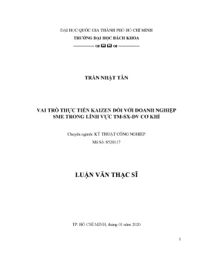 Vai trò của Kaizen trong doanh nghiệp SME ngành cơ khí