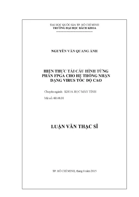 Tái cấu hình FPGA cho hệ thống nhận dạng virus tốc độ cao