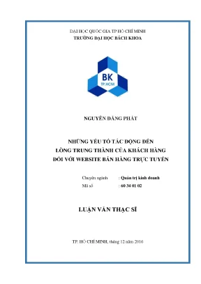 Yếu Tố Ảnh Hưởng Đến Lòng Trung Thành Của Khách Hàng