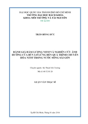Đánh giá hàm lượng nitơ và ảnh hưởng của bùn lơ lửng