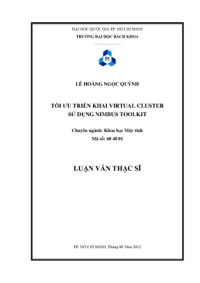 Tối ưu triển khai virtual cluster với Nimbus Toolkit