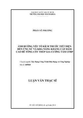 Ảnh hưởng kích thước tiết diện đến khả năng kháng cắt 