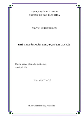 Thiết kế sản phẩm theo dung sai lắp ráp trong công nghệ