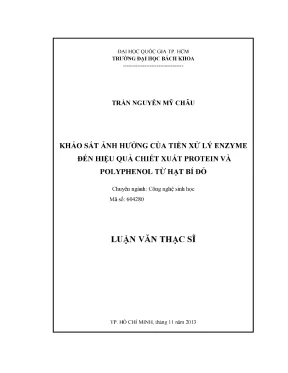 Ảnh hưởng của tiền xử lý enzyme đến chiết xuất protein