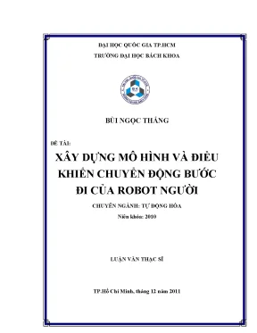 Mô Hình và Điều Khiển Chuyển Động Robot Người trong Tự 