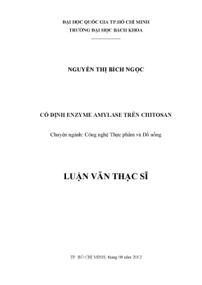 Nghiên cứu enzyme amylase cố định trên chitosan trong 