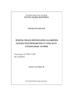 Tối ưu công suất điện với thuật toán tối ưu cá voi