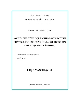 Nghiên cứu niosdc làm anốt trong pin nhiên liệu SOFC