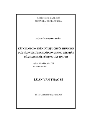 Nghiên cứu chuỗi con trong dữ liệu chuỗi thời gian bằng