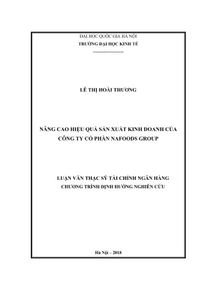 Nâng cao hiệu quả sản xuất kinh doanh tại Nafoods Group: