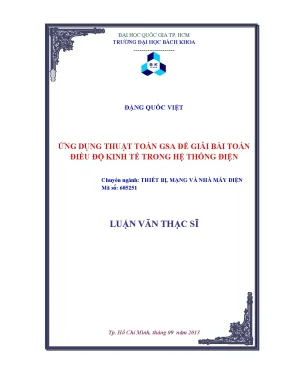 Ứng dụng thuật toán GSA trong điều độ kinh tế hệ thống điện