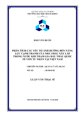 Năng lực cạnh tranh của nhà thầu xây lắp Việt Nam trong