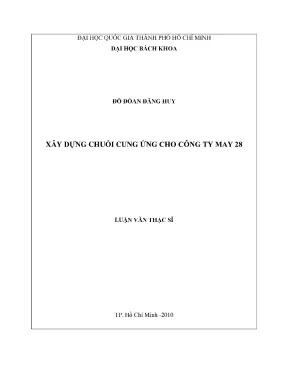 Nghiên cứu chuỗi cung ứng cho công ty may 28 trong hệ 