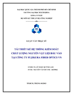 Tái thiết kế hệ thống kiểm soát chất lượng nguyên vật 