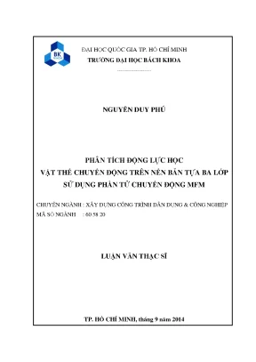 Phân Tích Động Lực Học Vật Thể Trên Nền Bản Tựa Ba Lớp