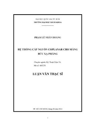 Hệ thống cấp nguồn coplanar cho mảng bức xạ phẳng trong
