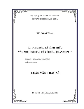 Ứng dụng đặc tả hình thức trong mô hình yêu cầu phần mềm