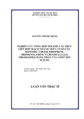 Nghiên cứu tổng hợp polyme cấu trúc liên hợp từ 