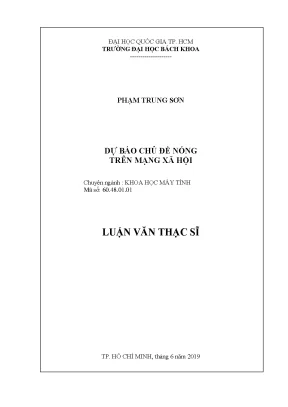 Dự báo chủ đề nóng trên mạng xã hội trong luận văn thạc