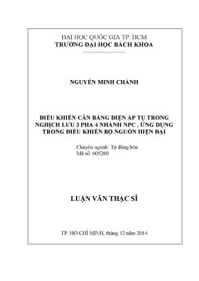 Nghiên cứu điều khiển cân bằng điện áp tụ trong nghịch 