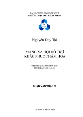 Ứng dụng mạng xã hội trong khắc phục thảm họa: Luận văn