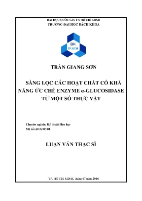 Nghiên cứu hoạt chất ức chế enzyme α-glucosidase từ thực vật