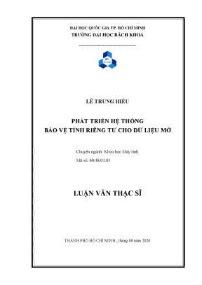 Hệ thống bảo vệ tính riêng tư cho dữ liệu trong khoa học