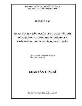 Tác động của nguồn lực đến sự hài lòng và lòng trung