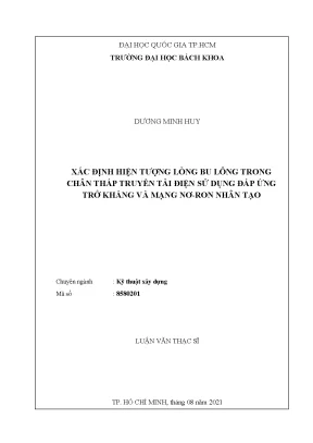 Nghiên cứu hiện tượng lỏng bu lông trong chân tháp