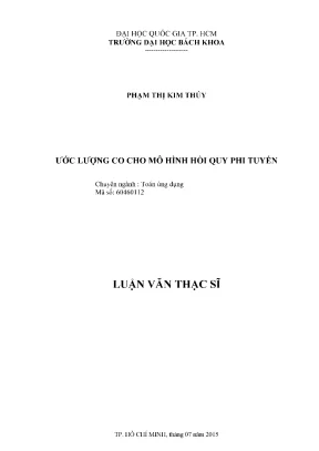 Ước lượng co trong mô hình hồi quy phi tuyến: Luận văn