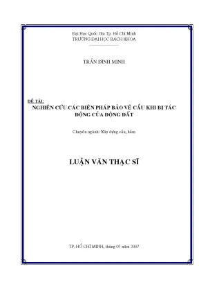 Biện pháp bảo vệ cầu trước tác động động đất trong kỹ 
