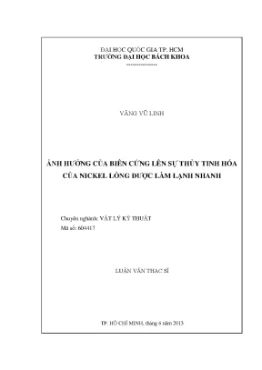 Ảnh hưởng của biên cứng đến thủy tinh hóa nickel lỏng 
