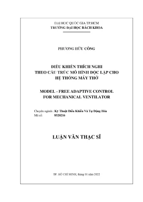 Nghiên cứu điều khiển thích nghi cho máy thở bằng mô 
