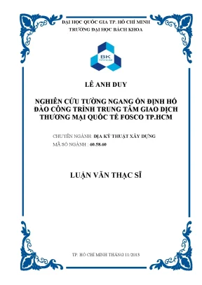 Nghiên cứu tường ngang ổn định hố đào cho công trình