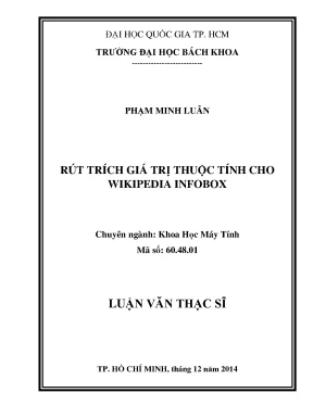 Rút trích giá trị thuộc tính cho Wikipedia Infobox trong