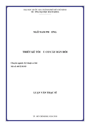 Thiết kế tối ưu cơ cấu đàn hồi trong luận văn thạc sĩ kỹ