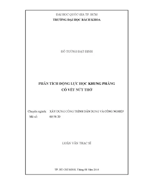 Phân Tích Động Lực Học Khung Phẳng Có Vết Nứt Trong Luận 