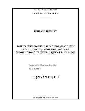 Nghiên cứu khả năng kháng nấm của nanochitosan trong bảo