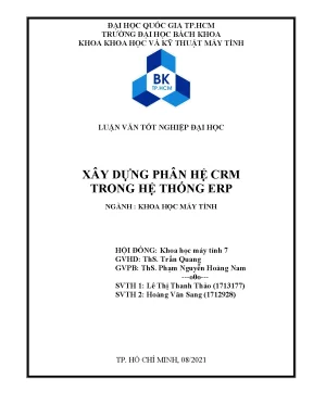 Xây dựng phân hệ CRM trong hệ thống ERP cho luận văn tốt
