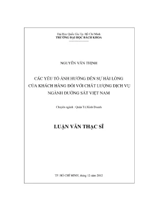 Yếu tố ảnh hưởng đến sự hài lòng khách hàng trong dịch
