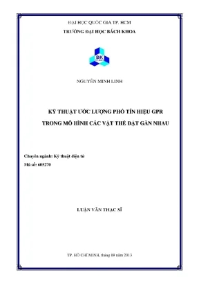 Kỹ Thuật Ước Lượng Phổ Tín Hiệu GPR Trong Mô Hình Vật