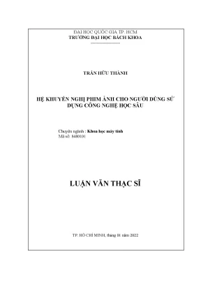 Hệ thống khuyến nghị phim ảnh sử dụng công nghệ học sâu