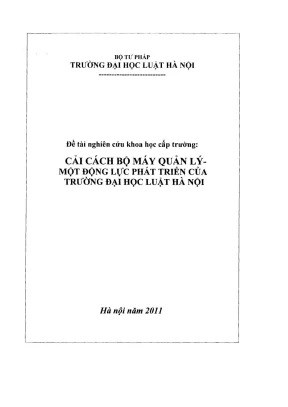 Cải Cách Bộ Máy Quản Lý: Động Lực Phát Triển Trường Đại 